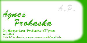 agnes prohaska business card